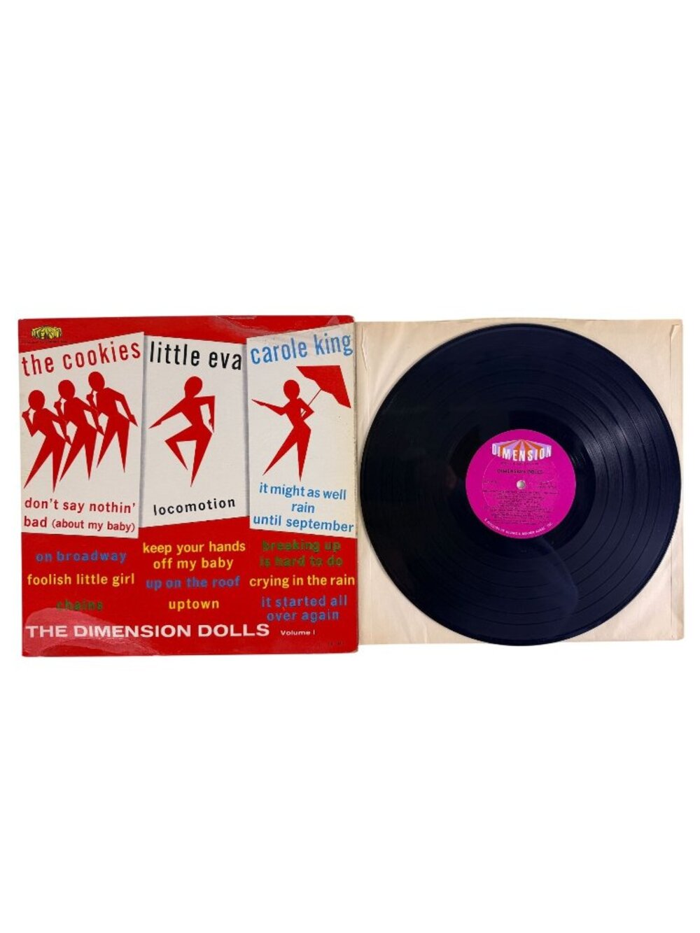 Rare Dimension Dolls Carole King The Cookies Little Eva 1963 DLP 6001 Vinyl VG+